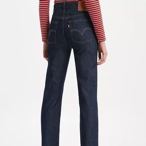 Levi’s dark wash 501 straight jeans